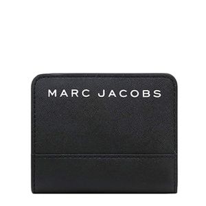 Marc Jacobs Saffiano Leather Mini Wallet In Black